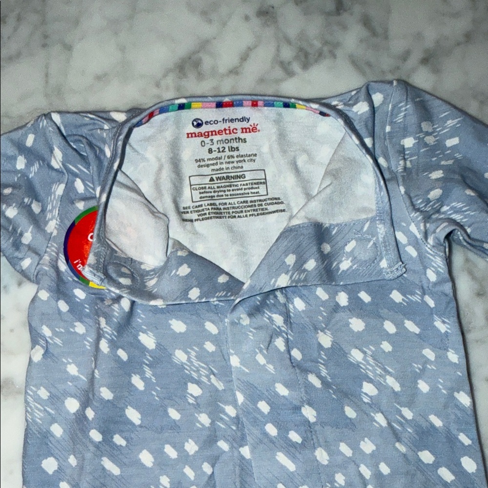 NWT Magnetic Me Modal Sky Blue & White Coverall - Picture 2 of 5
